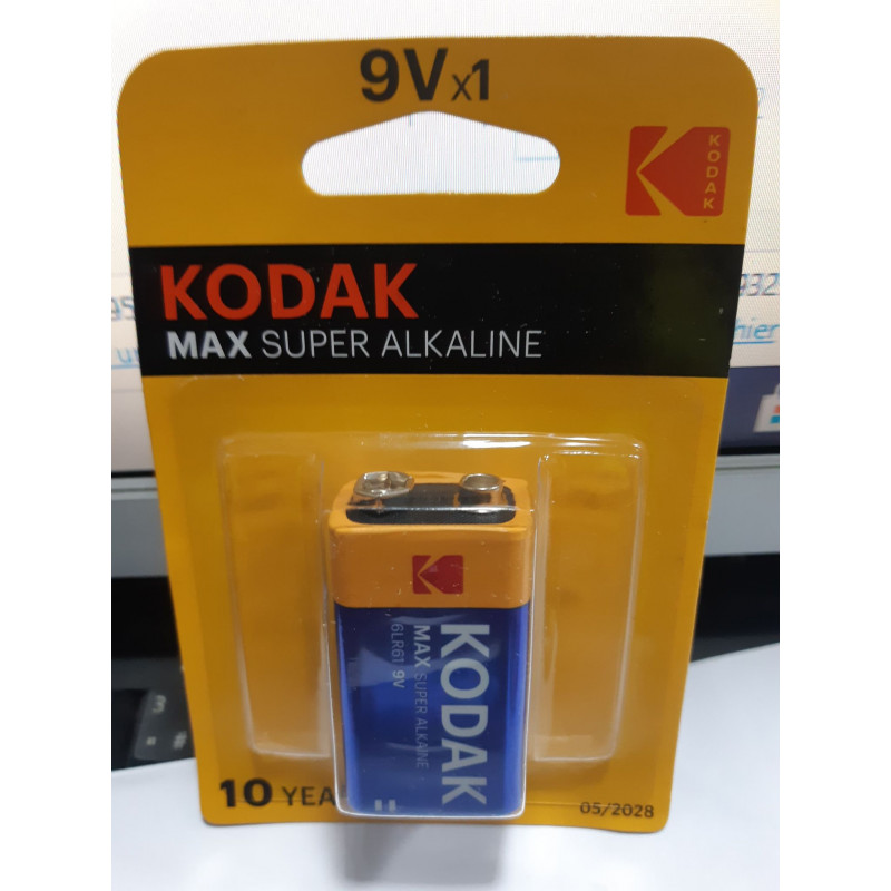 Pile 9v Kodak Max Super Alkaline