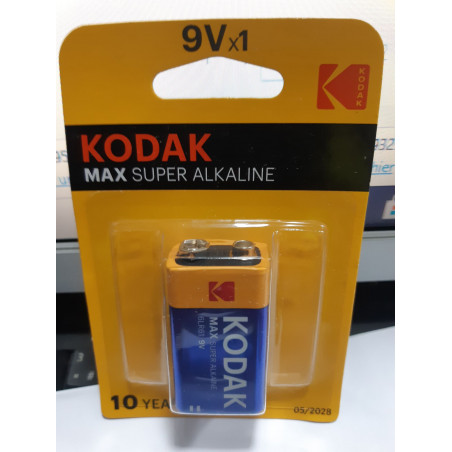 Pile 9v Kodak Max Super Alkaline